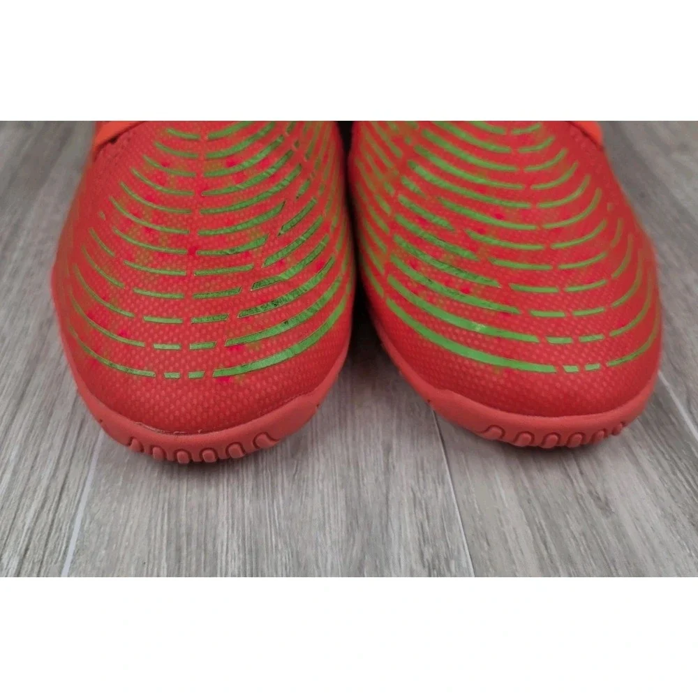 Adidas Predator Edge.4 Turf Soccer Shoes Lace Up Solar Red Green Mens Size 9.5